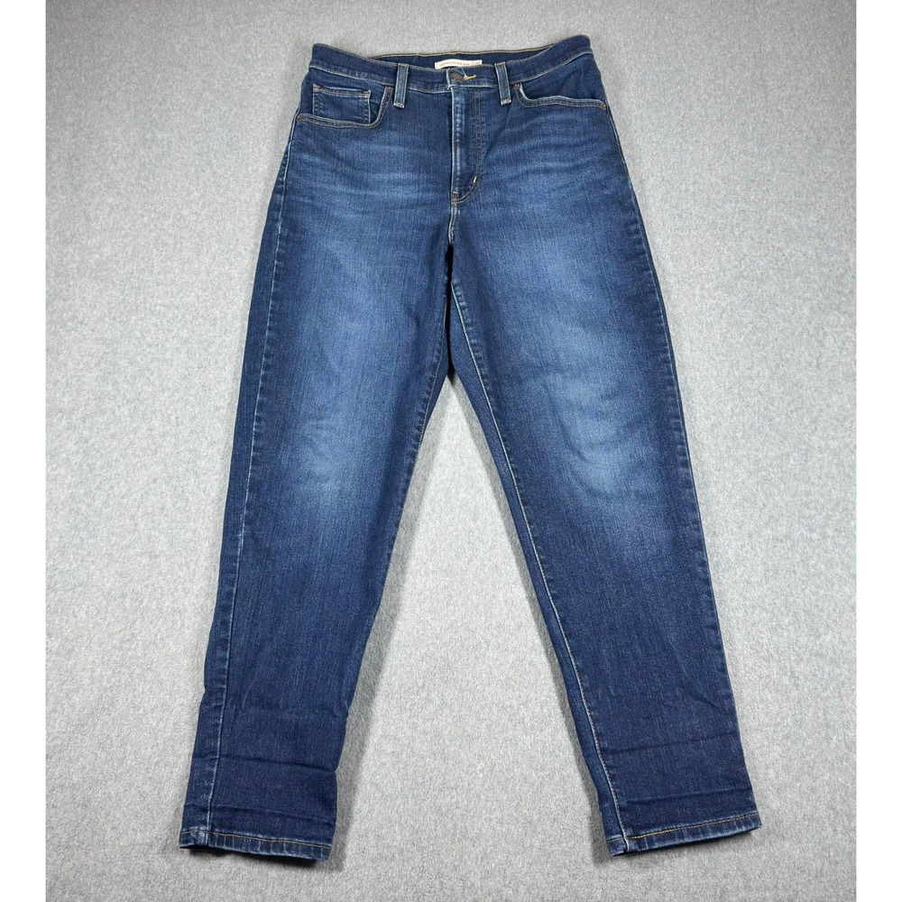 Levi's High Waisted Mom Jeans 30 x 28 Blue Denim Stretch